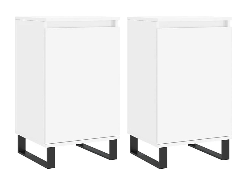 Credenza buffet cassettiera mobile contenitore organizer cucina soggiorno soggiorni set da 2 40 x 35 x 70 cm multistrato nero 02_0036663