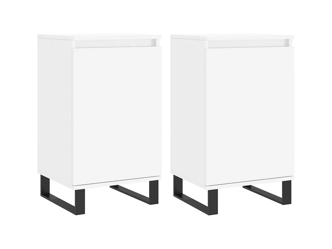 Credenza buffet cassettiera mobile contenitore organizer cucina soggiorno soggiorni set da 2 40 x 35 x 70 cm multistrato nero 02_0036663