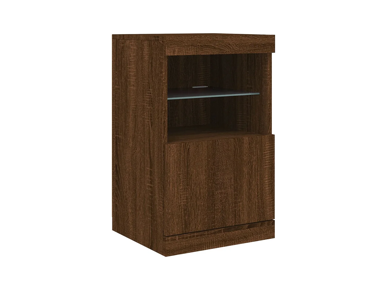 Aparador cómoda cómoda armario mueble organizador cocina salón salón con luces LED 41 x 37 x 67 cm marrón 02_0029924
