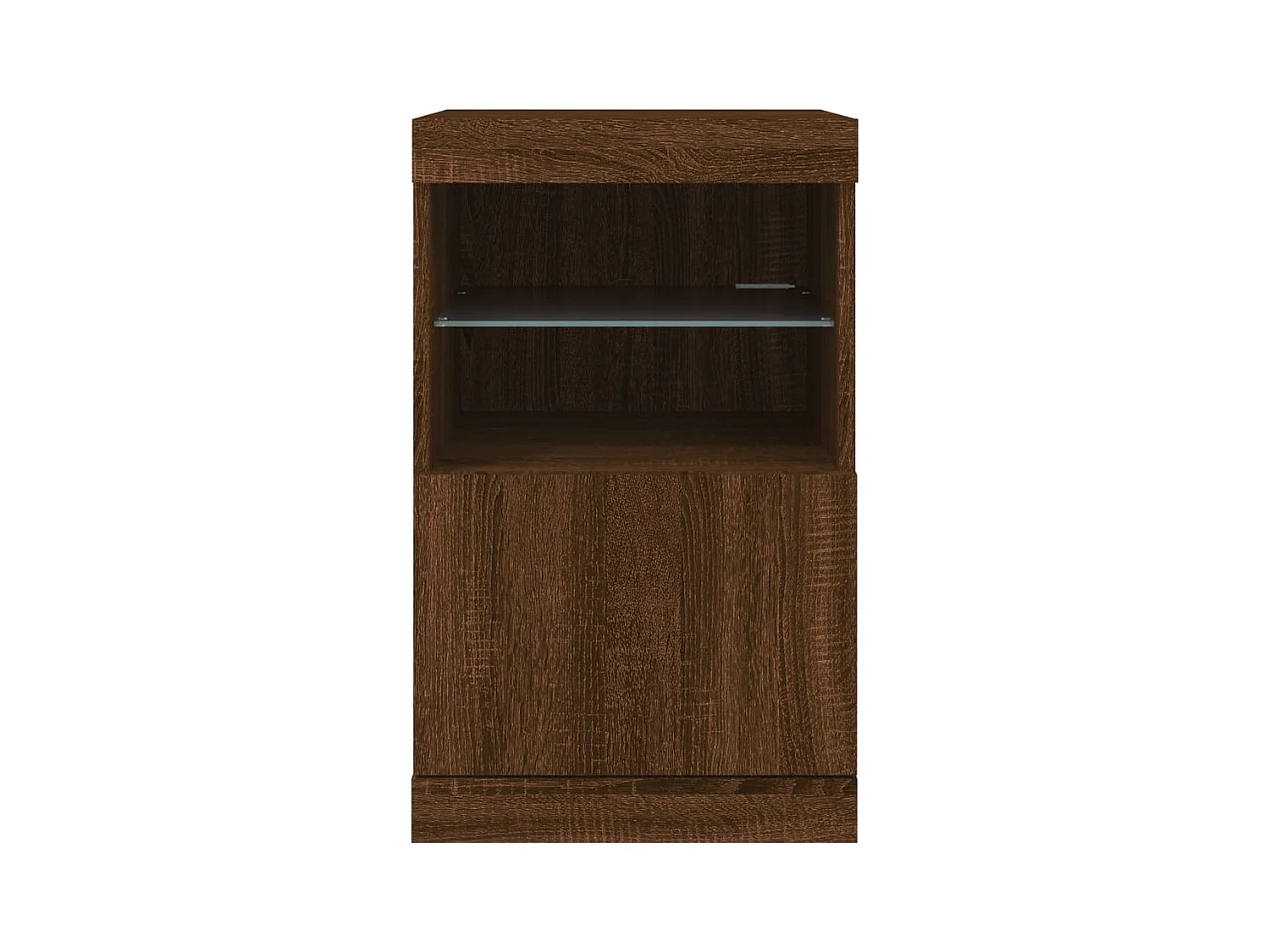 Aparador cómoda cómoda armario mueble organizador cocina salón salón con luces LED 41 x 37 x 67 cm marrón 02_0029924