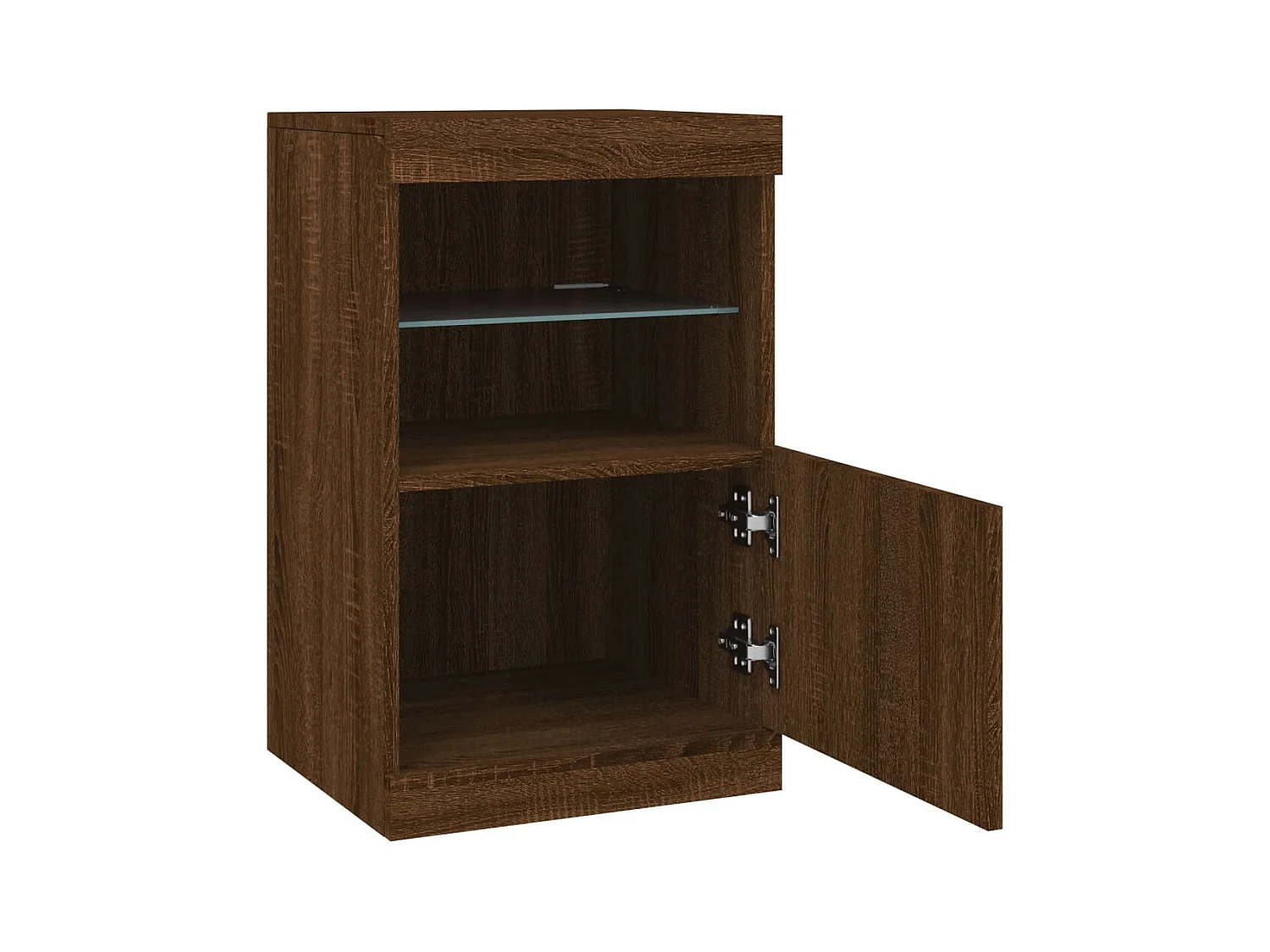 Aparador cómoda cómoda armario mueble organizador cocina salón salón con luces LED 41 x 37 x 67 cm marrón 02_0029924