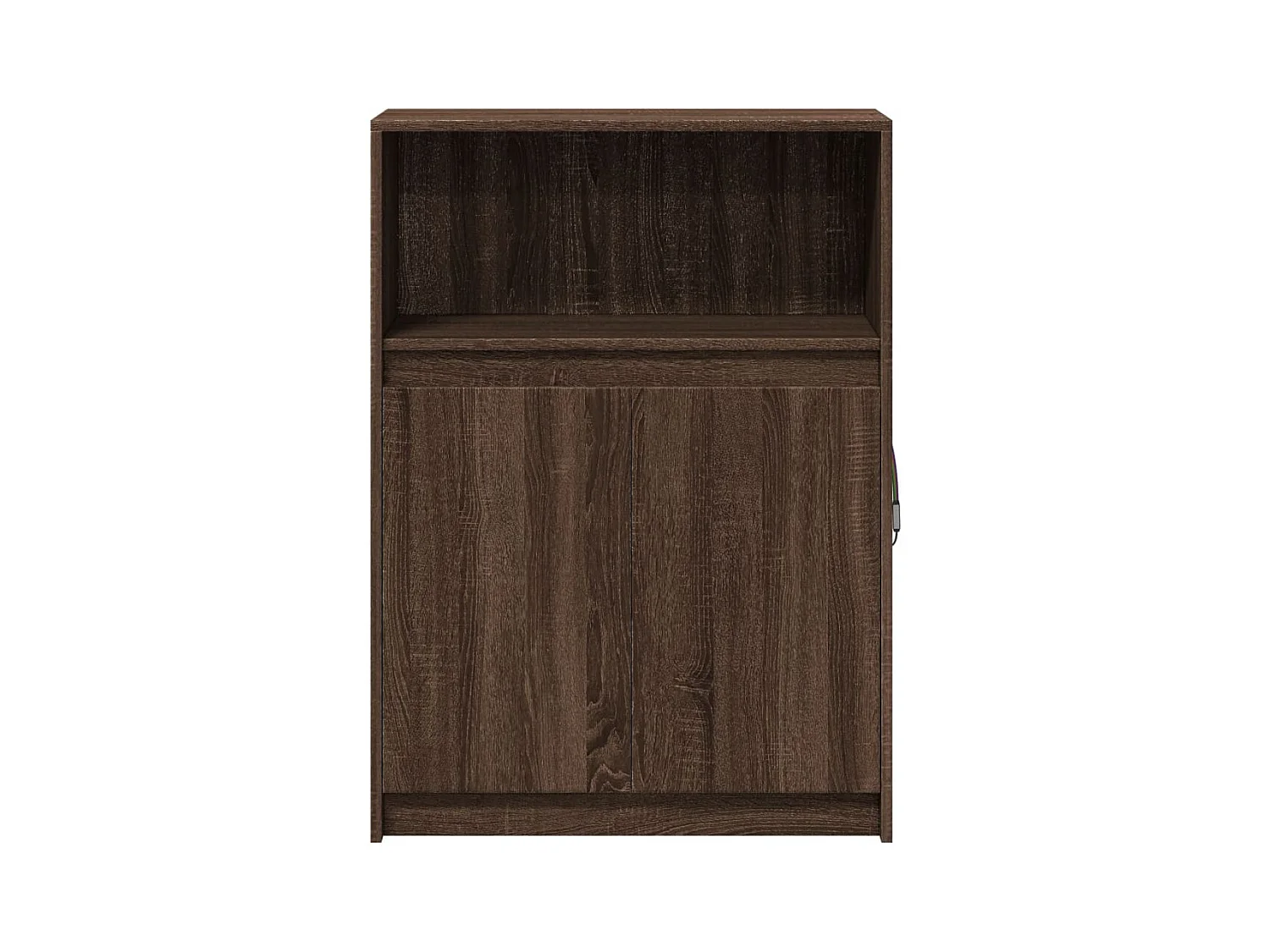 Aparador Aparador Cômoda Armário Unidade de armazenamento Organizador Cozinha Sala Sala de estar com LED 72 x 34 x 100 cm Madeira projetada Marrom 02_0029789