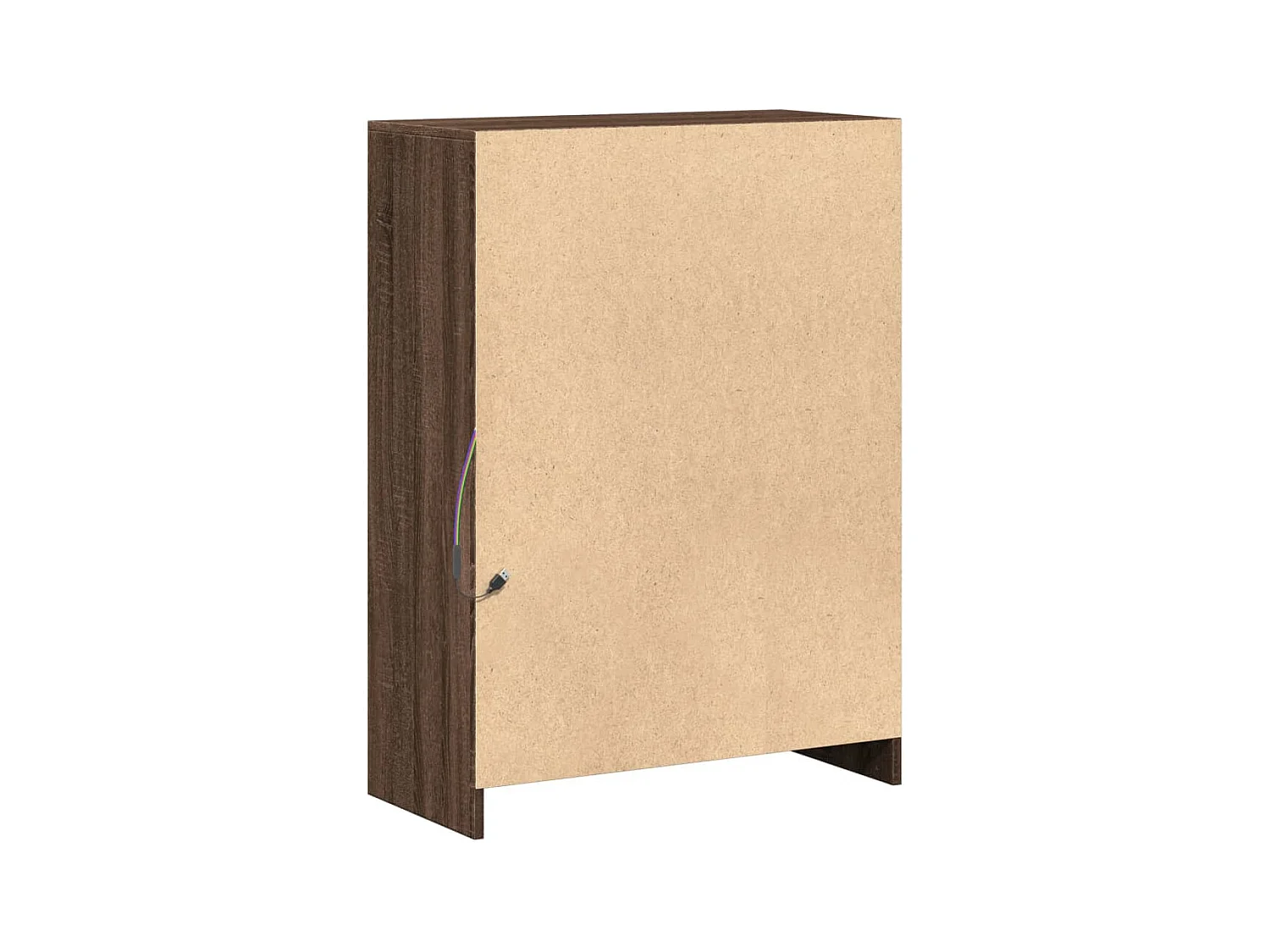 Aparador Aparador Cômoda Armário Unidade de armazenamento Organizador Cozinha Sala Sala de estar com LED 72 x 34 x 100 cm Madeira projetada Marrom 02_0029789