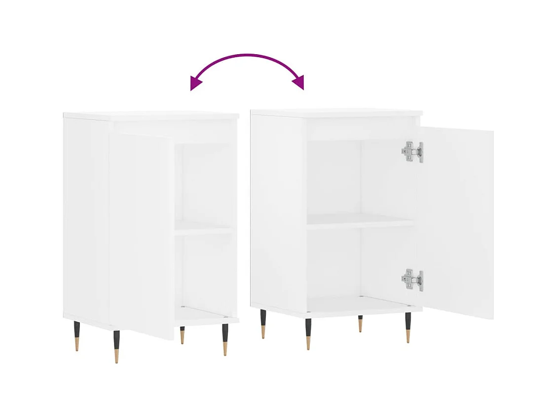 Credenza buffet cassettiera mobile contenitore organizer cucina soggiorno soggiorni set da 2 40 x 35 x 70 cm multistrato nero 02_0036664