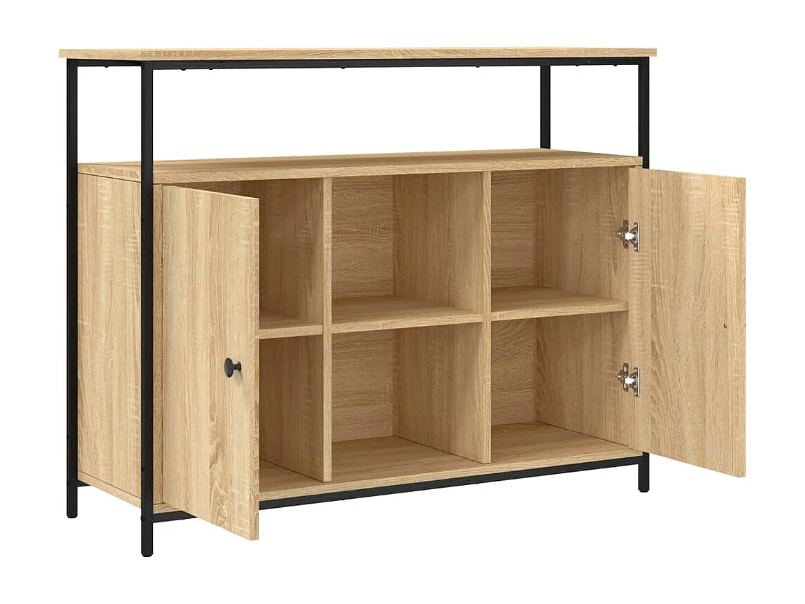Credenza cassettiera cassettiera mobile contenitore organizer cucina soggiorno soggiorno Sonoma 100 x 35 x 80 cm derivati ​​del legno marrone 02_0031462