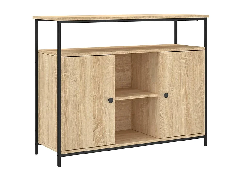 Credenza cassettiera cassettiera mobile contenitore organizer cucina soggiorno soggiorno Sonoma 100 x 35 x 80 cm derivati ​​del legno marrone 02_0031462