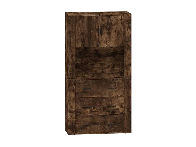 Aparador buffet cómoda mueble mueble de almacenaje organizador cocina salón salón madera de alta ingeniería marrón 02_0033566