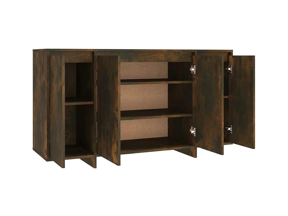 Aparador buffet cómoda armario unidad de almacenamiento organizador cocina salón salón 135 x 41 x 75 cm madera contrachapada marrón 02_0030865