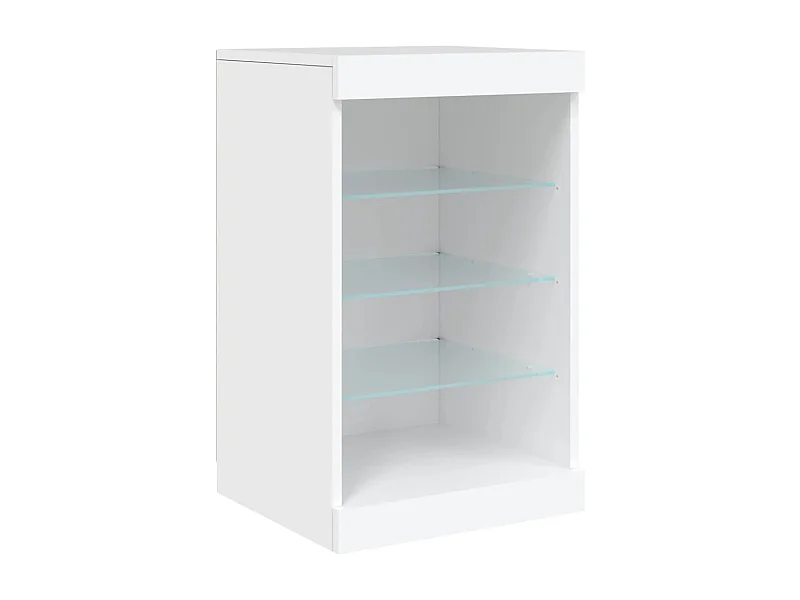 Credenza credenza cassettiera armadio contenitore organizer cucina soggiorno soggiorno con luci a LED 41 x 37 x 67 cm Bianco 02_0029852