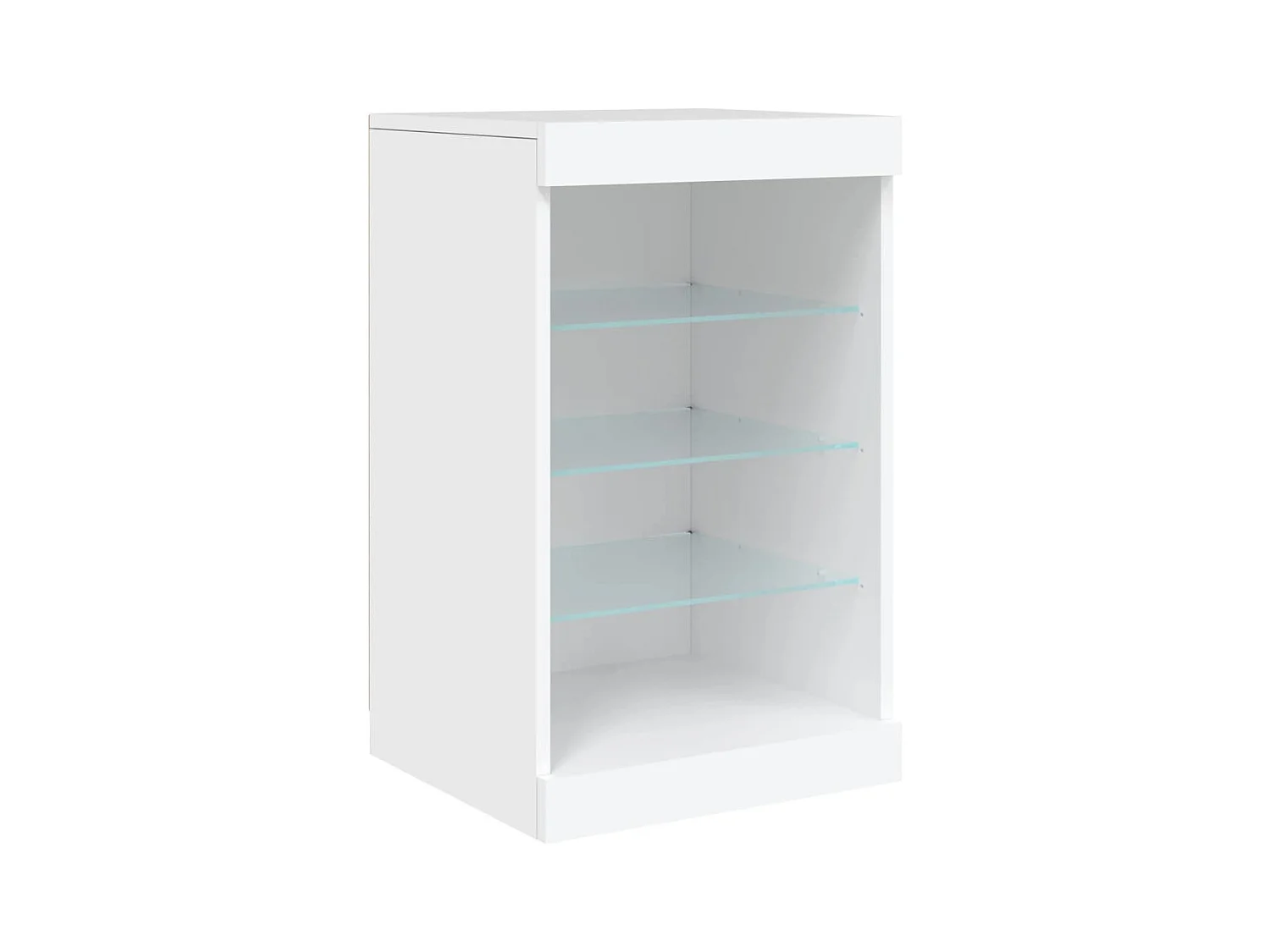 Credenza credenza cassettiera armadio contenitore organizer cucina soggiorno soggiorno con luci a LED 41 x 37 x 67 cm Bianco 02_0029852