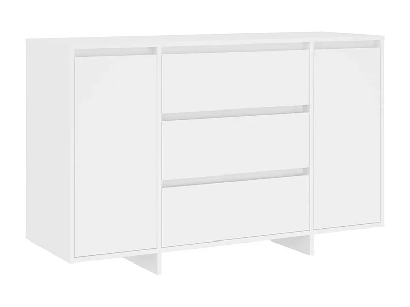 Aparador cómoda cómoda armario mueble organizador cocina salón salón con 3 cajones 120 x 41 x 75 cm madera contrachapada blanco 02_0029739