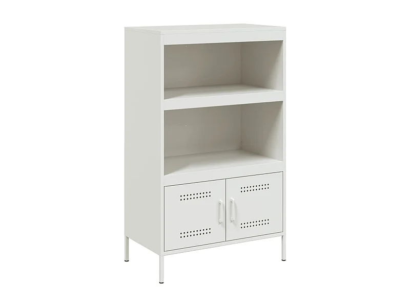 Aparador cômoda armário armário organizador cozinha sala sala alto 68 x 39 x 113 cm aço branco 02_0032490