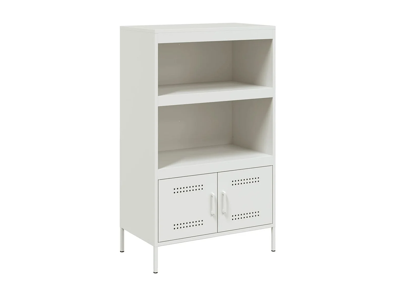 Aparador cômoda armário armário organizador cozinha sala sala alto 68 x 39 x 113 cm aço branco 02_0032490