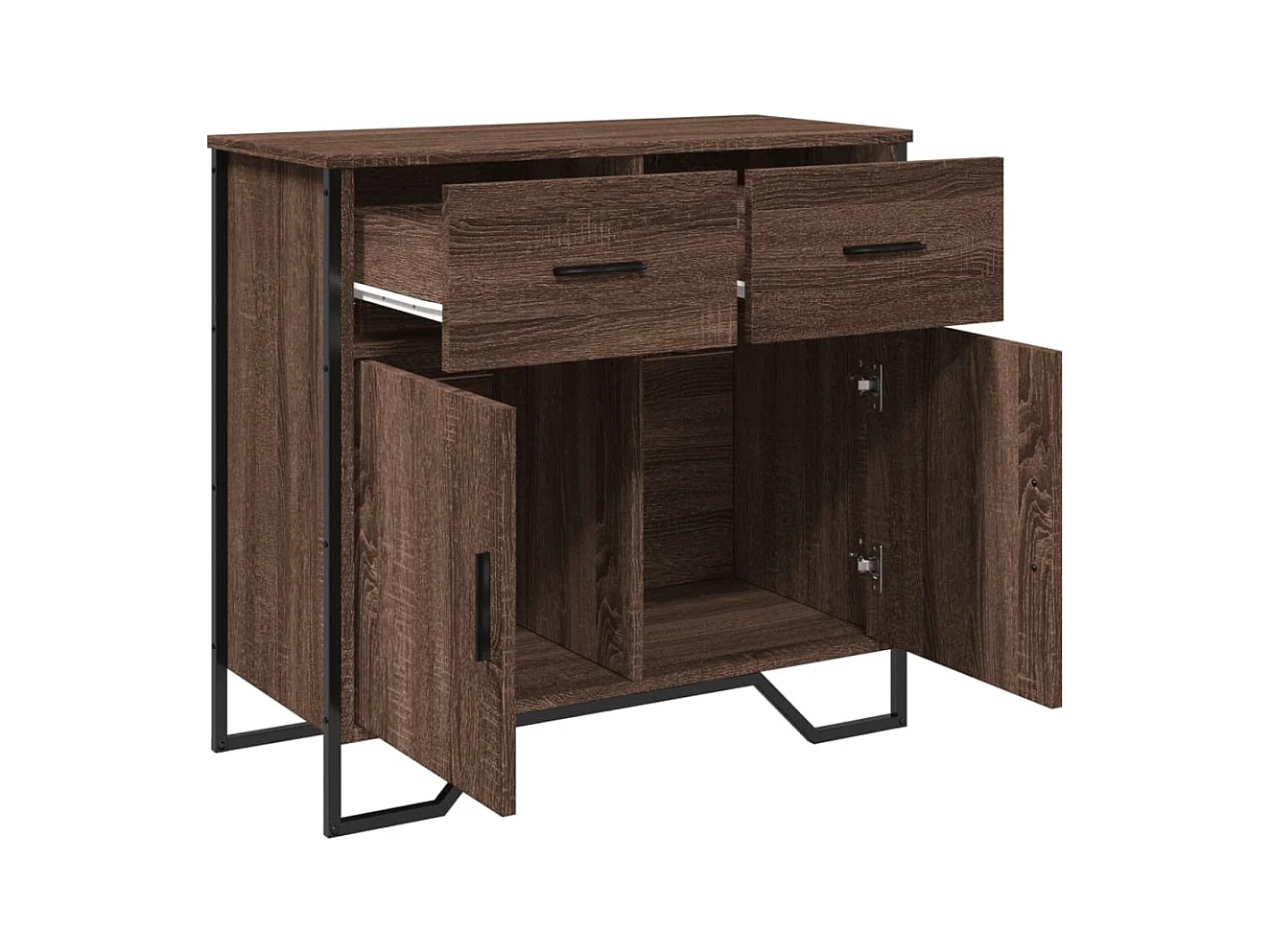 Aparador cómoda cómoda mueble mueble de almacenaje organizador cocina salón salón 79,5 x 35,5 x 74,5 cm madera contrachapada marrón 02_0031417