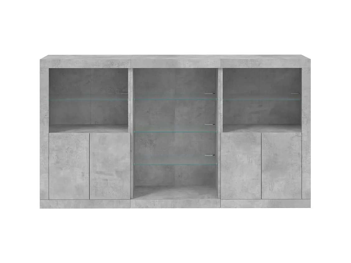 bahut commode armoire grise 181.5 x 37 x 100 cm 02_0029986