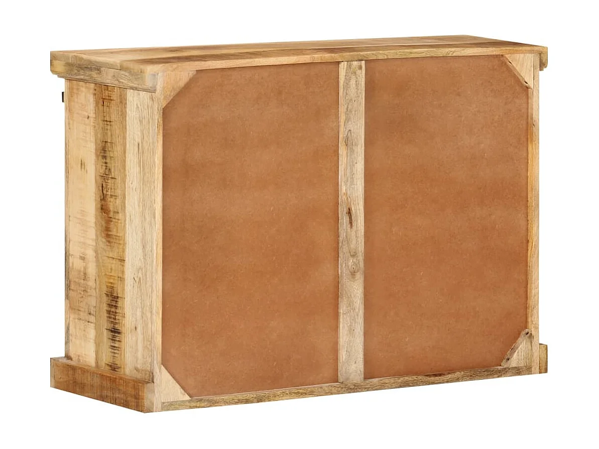 Aparador buffet cómoda armario mueble organizador cocina salón salón 80 x 30 x 55 cm madera maciza de mango en bruto marrón 02_0029652