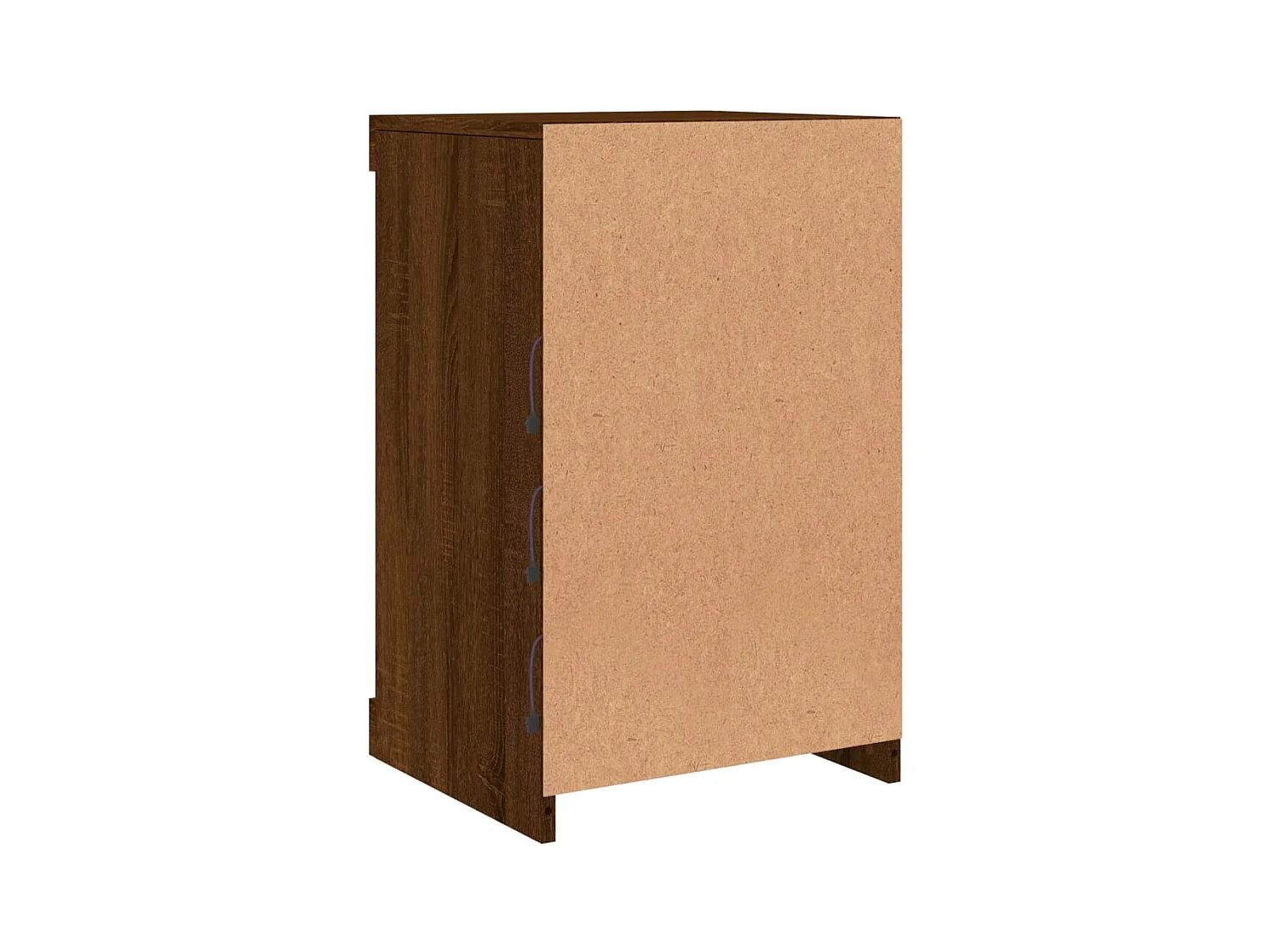 Aparador buffet cómoda armario mueble organizador cocina salón salón con luces LED 41 x 37 x 67 cm marrón 02_0029923