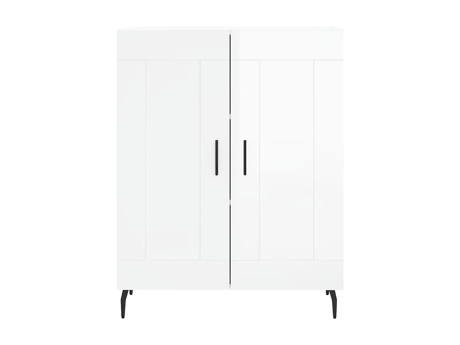 Aparador buffet cómoda mueble mueble de almacenaje organizador cocina salón brillante 69,5 x 34 x 90 cm madera contrachapada blanco 02_0030690