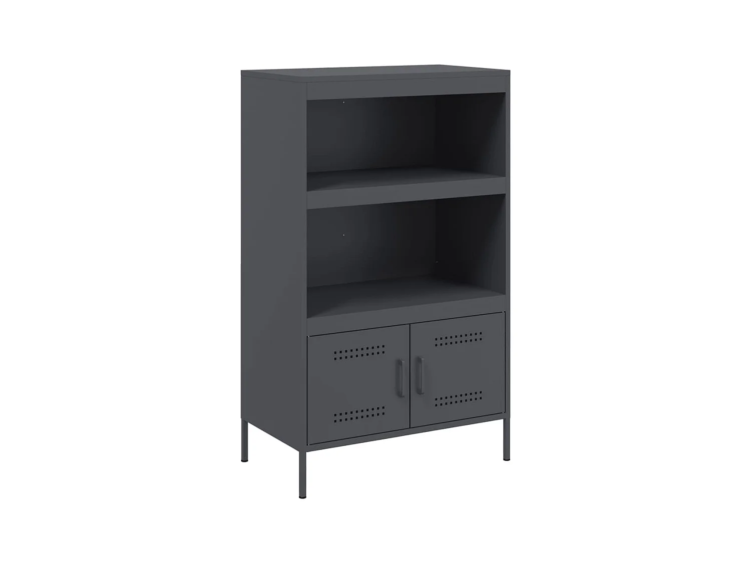 Aparador buffet cómoda armario mueble organizador cocina salón salón alto 68 x 39 x 113 cm acero antracita 02_0032212