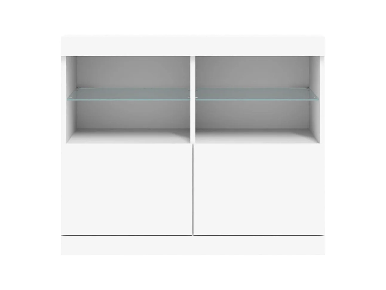 Aparador cómoda cómoda armario mueble organizador cocina salón salón con luces LED 81 x 37 x 67 cm blanco 02_0029862