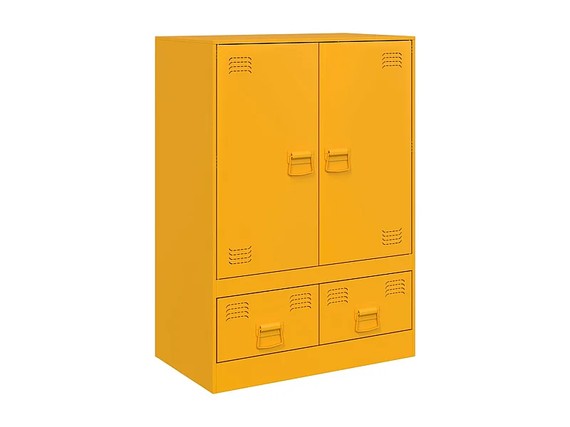 bahut commode armoire jaune 67 x 39 x 95 cm 02_0035702