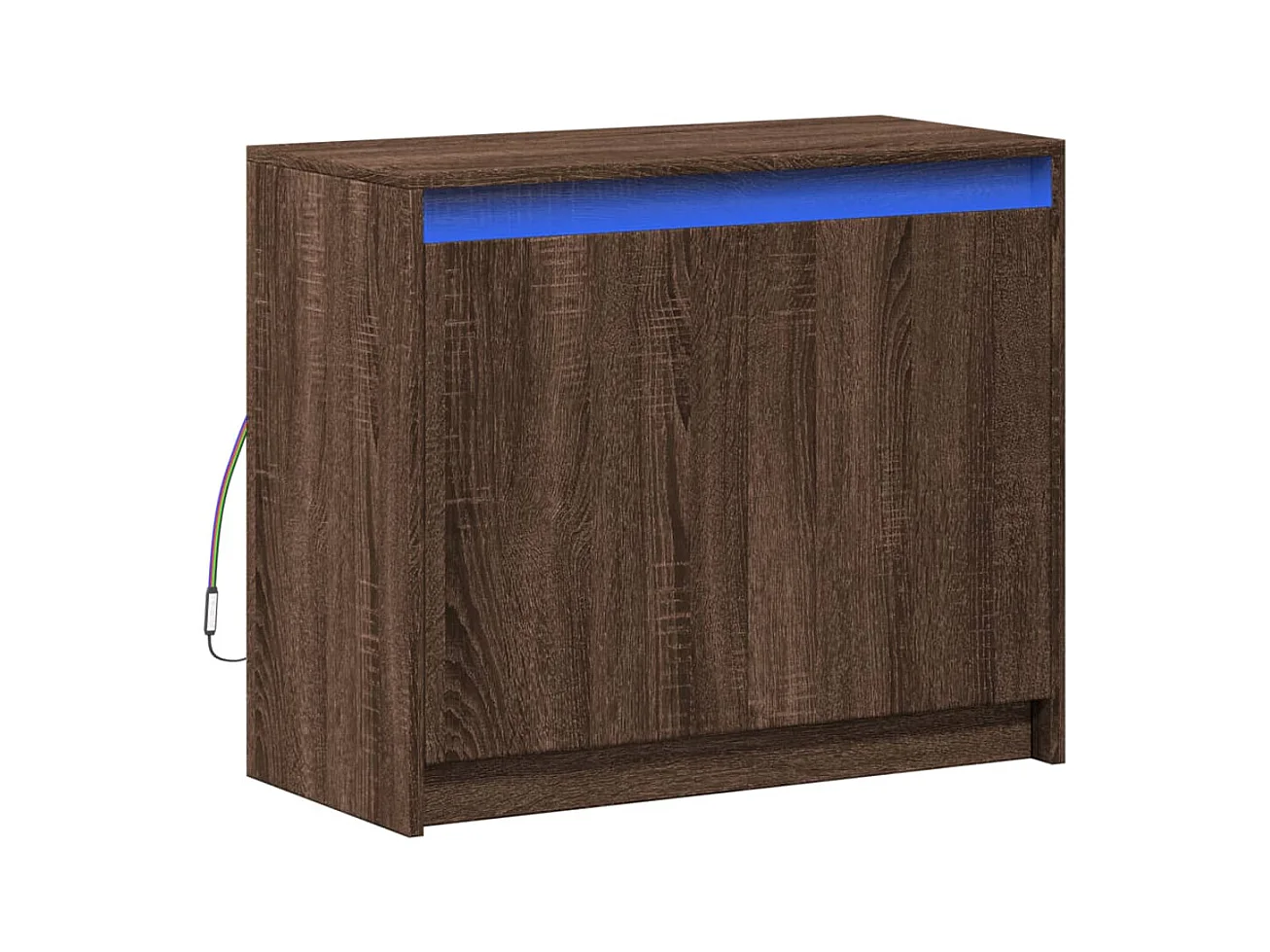 Aparador cômoda armário armário organizador cozinha sala sala com LED 72 x 34 x 61 cm madeira trabalhada marrom 02_0029790