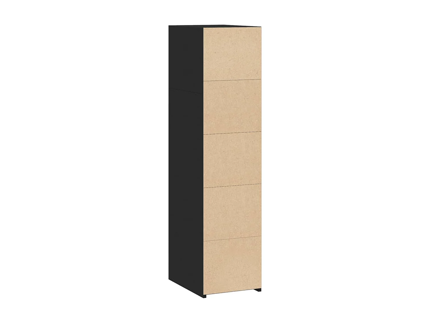 Credenza cassettiera cassettiera mobile contenitore organizer cucina soggiorno soggiorno 30 x 41 x 124 cm multistrato nero 02_0035861