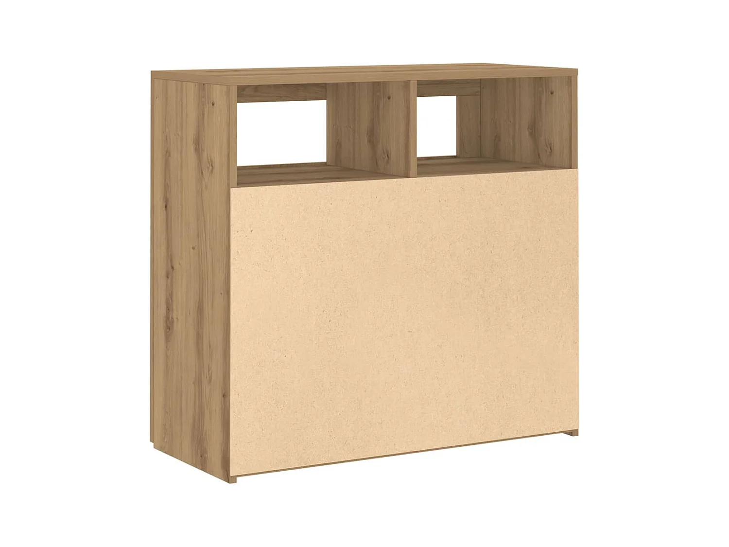 Aparador buffet cómoda gabinete unidad de almacenamiento organizador cocina sala de estar con luces LED hecho a mano madera contrachapada Roble artesanal 02_0029865