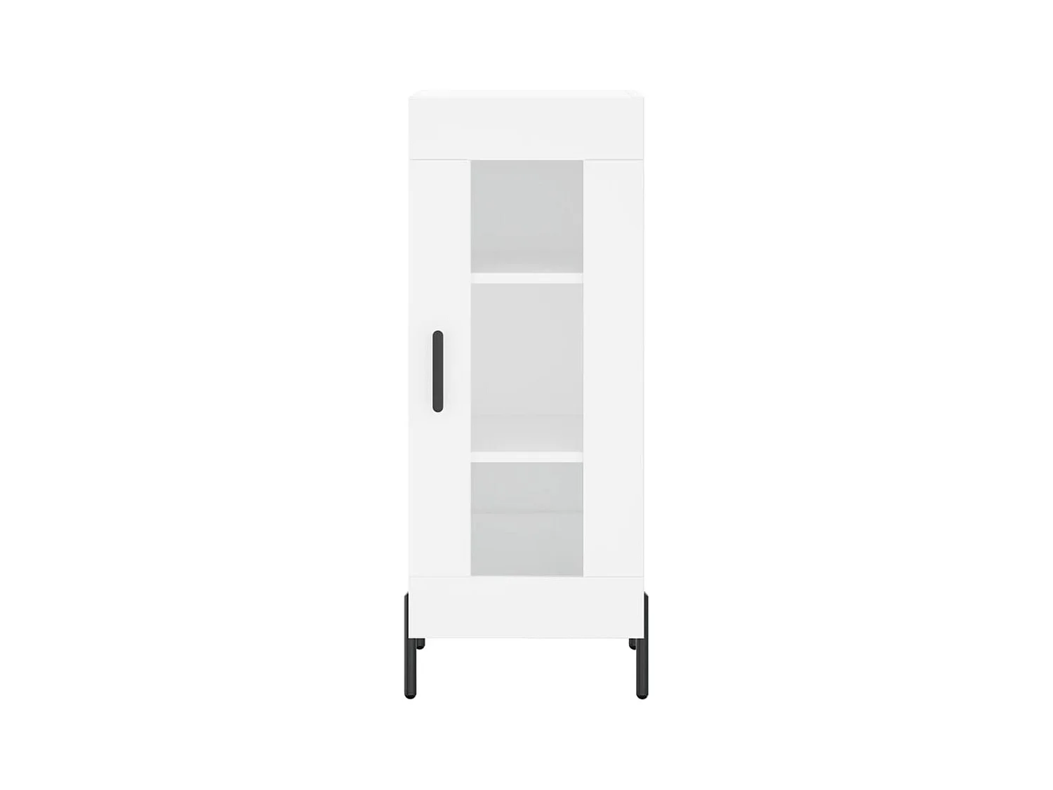 Aparador buffet cómoda mueble mueble de almacenamiento organizador cocina salón salón alto 34,5 x 34 x 180 cm madera contrachapada blanco 02_0032416