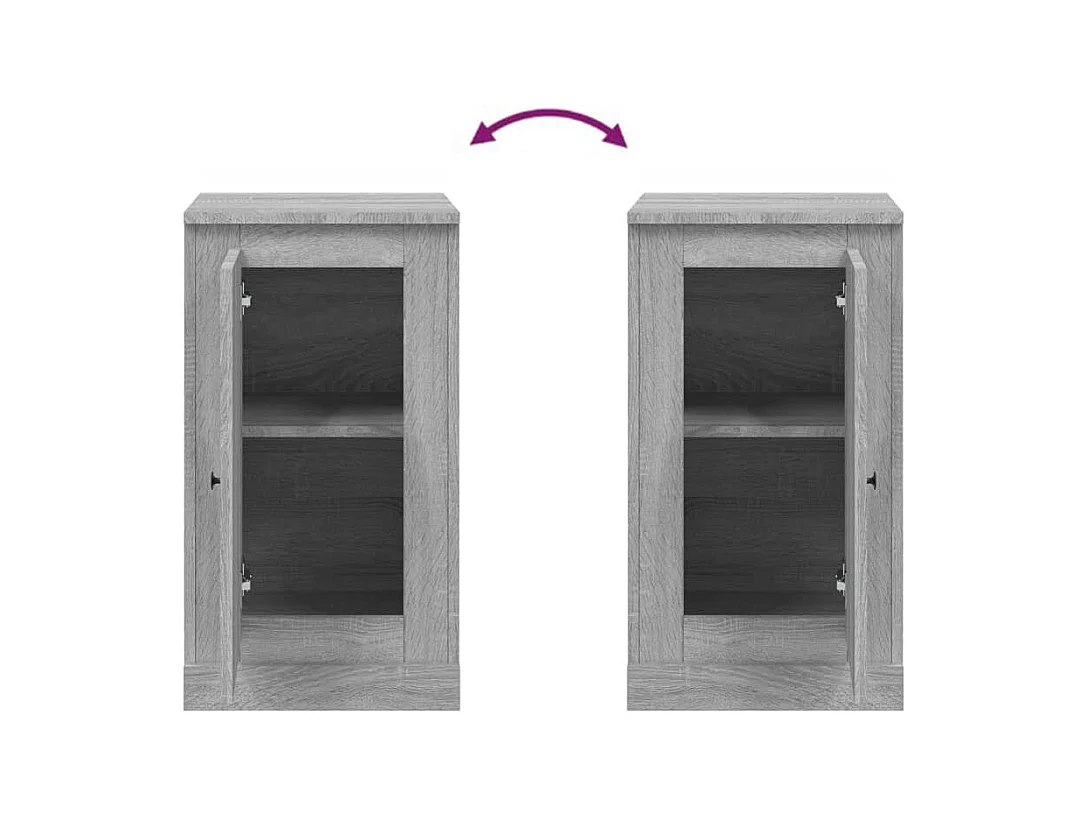 Aparador buffet cómoda armario unidad de almacenamiento organizador cocina salón salonsonoma 37,5 x 35,5 x 67,5 cm madera contrachapada gris 02_0036351