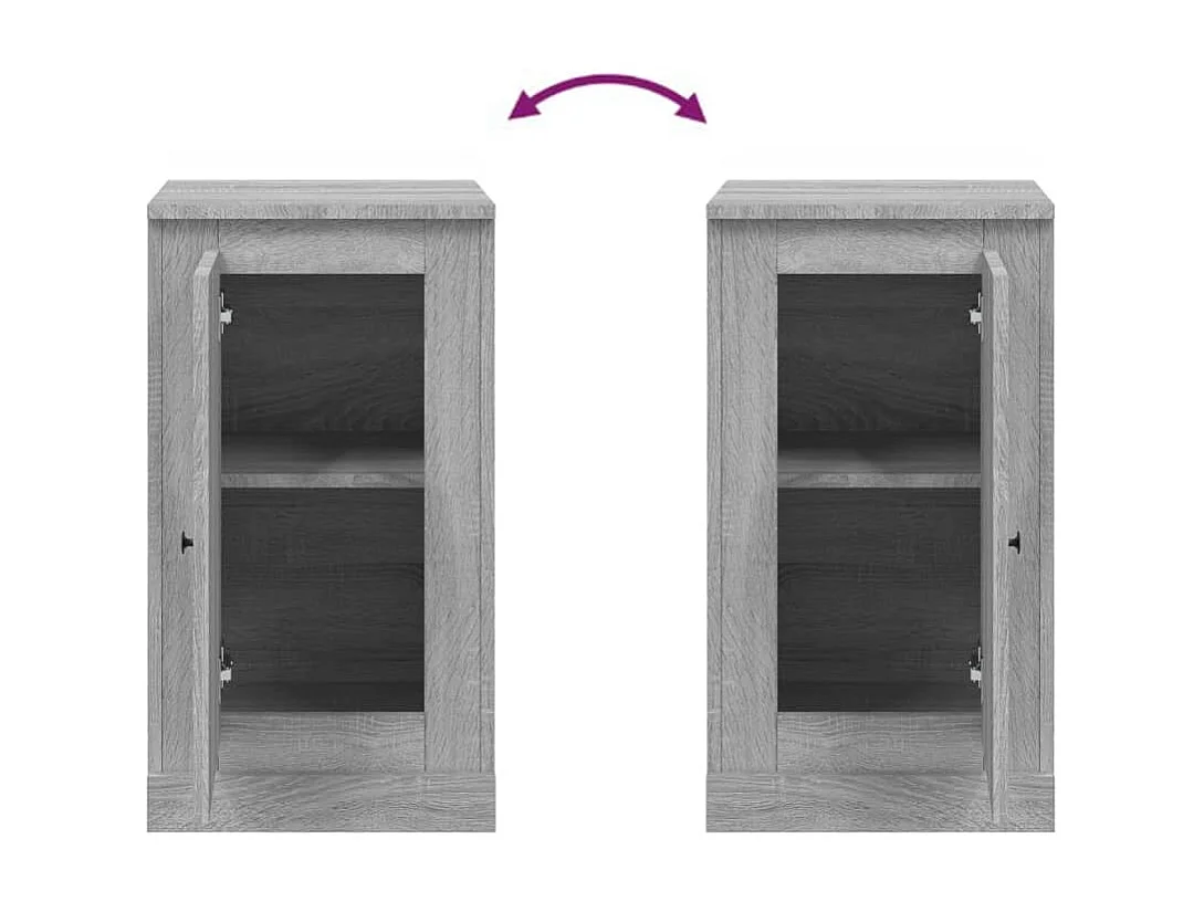 Credenza buffet cassettiera mobile contenitore organizer cucina soggiorno salonsonoma 37,5 x 35,5 x 67,5 cm pannelli compositi grigio 02_0036351