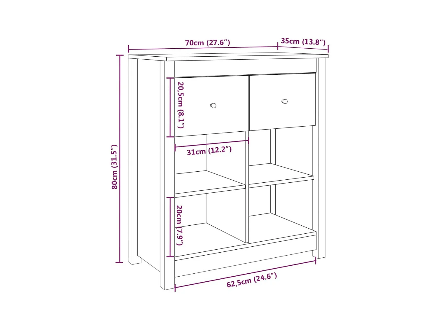 bahut commode armoire bois marron 70 x 35 x 80 cm 02_0029645