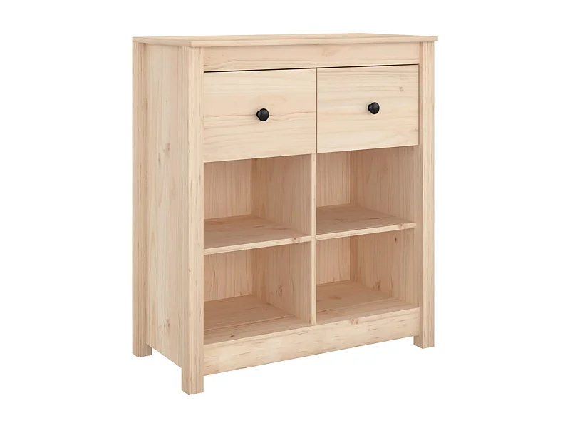 Credenza buffet cassettiera mobile contenitore organizer cucina soggiorno soggiorno 70 x 35 x 80 cm legno di pino massiccio marrone 02_0029645