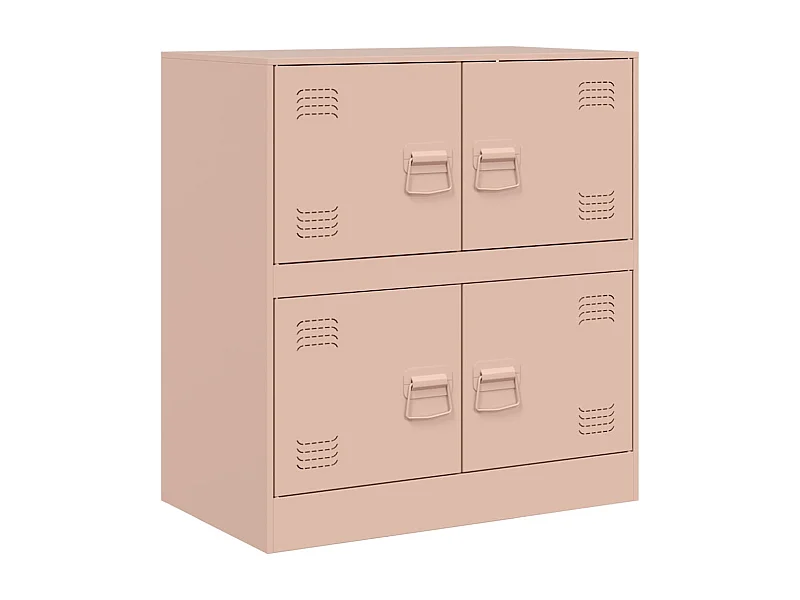 Buffet aparador cômoda armário unidade de armazenamento organizador cozinha sala de estar 67 x 39 x 73 cm aço rosa 02_0036206
