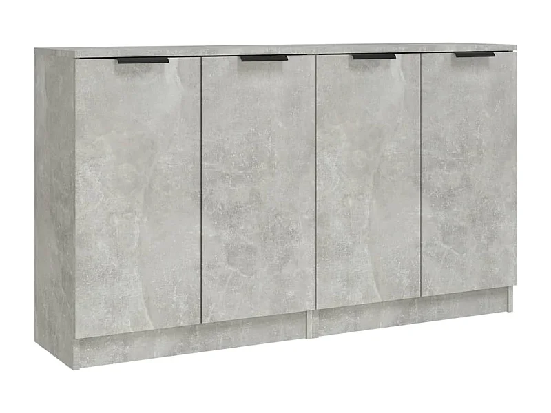 Credenza buffet cassettiera mobile contenitore organizer cucina soggiorno soggiorni set da 2 60 x 30 x 70 cm derivati ​​del legno grigio 02_0036854