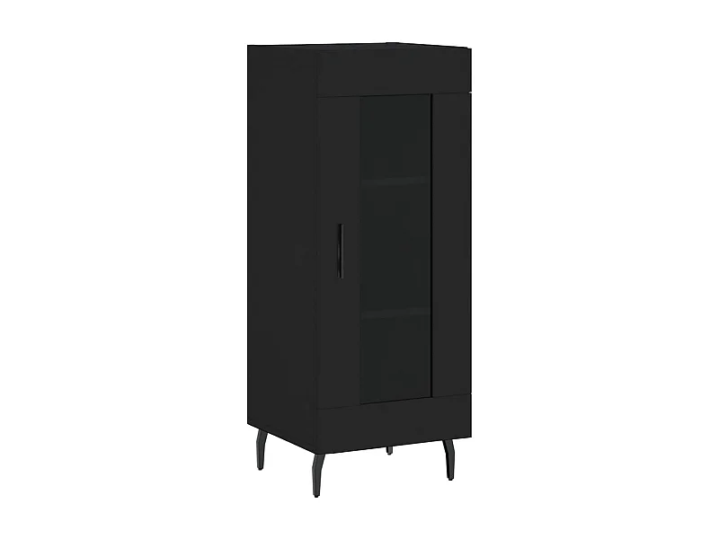 Aparador buffet cómoda armario mueble organizador cocina salón salón 34,5 x 34 x 90 cm madera contrachapada negra 02_0035894