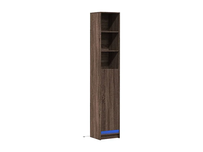 Credenza cassettiera cassettiera mobile contenitore organizer cucina soggiorno soggiorno con LED 36 x 32,5 x 200 cm derivati ​​del legno marrone 02_0029785