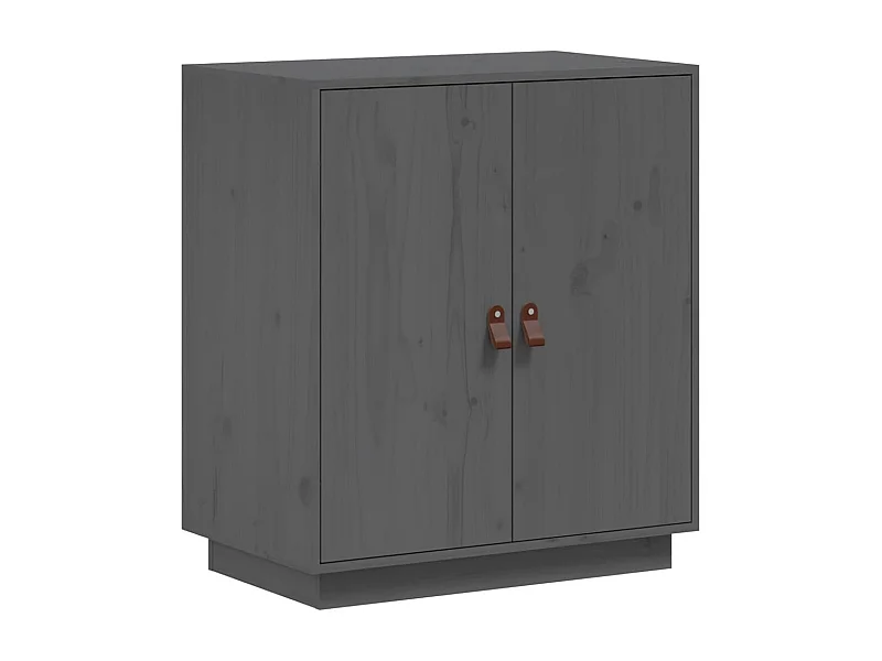 Aparador buffet cómoda armario mueble organizador cocina salón salón 65,5 x 40 x 75 cm madera maciza de pino gris 02_0031798