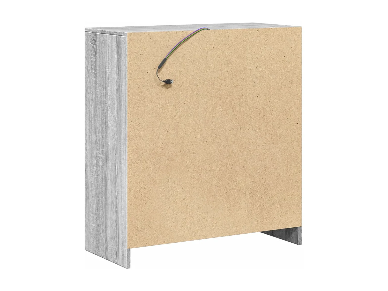 Aparador buffet cómoda armario mueble organizador cocina salón salón con Sonoma LED 77 x 34 x 85 cm madera contrachapada gris 02_0029824