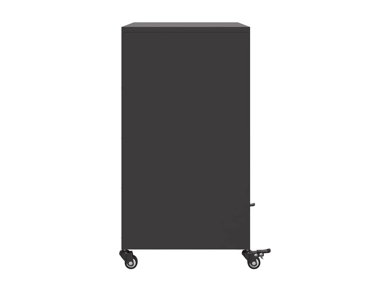 Aparador buffet cómoda mueble mueble de almacenaje organizador cocina salón salón 68,5 x 39 x 72 cm acero negro 02_0036018