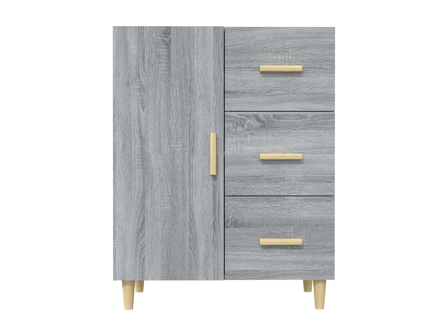 Credenza cassettiera cassettiera mobile contenitore organizer cucina soggiorno salonsonoma 69,5 x 34 x 90 cm derivati ​​del legno grigio 02_0036482