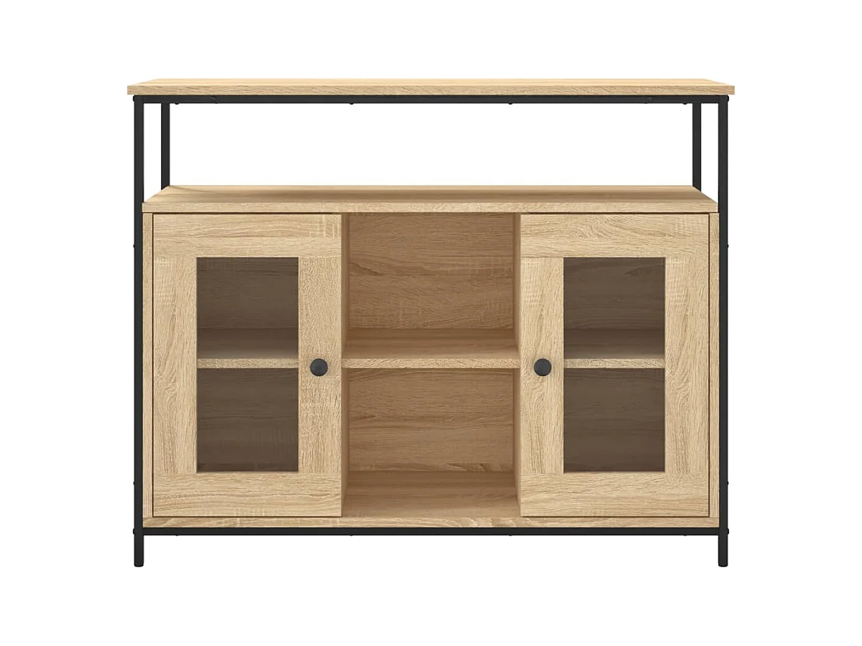 bahut commode armoire bois marron 100 x 35 x 80 cm 02_0031461