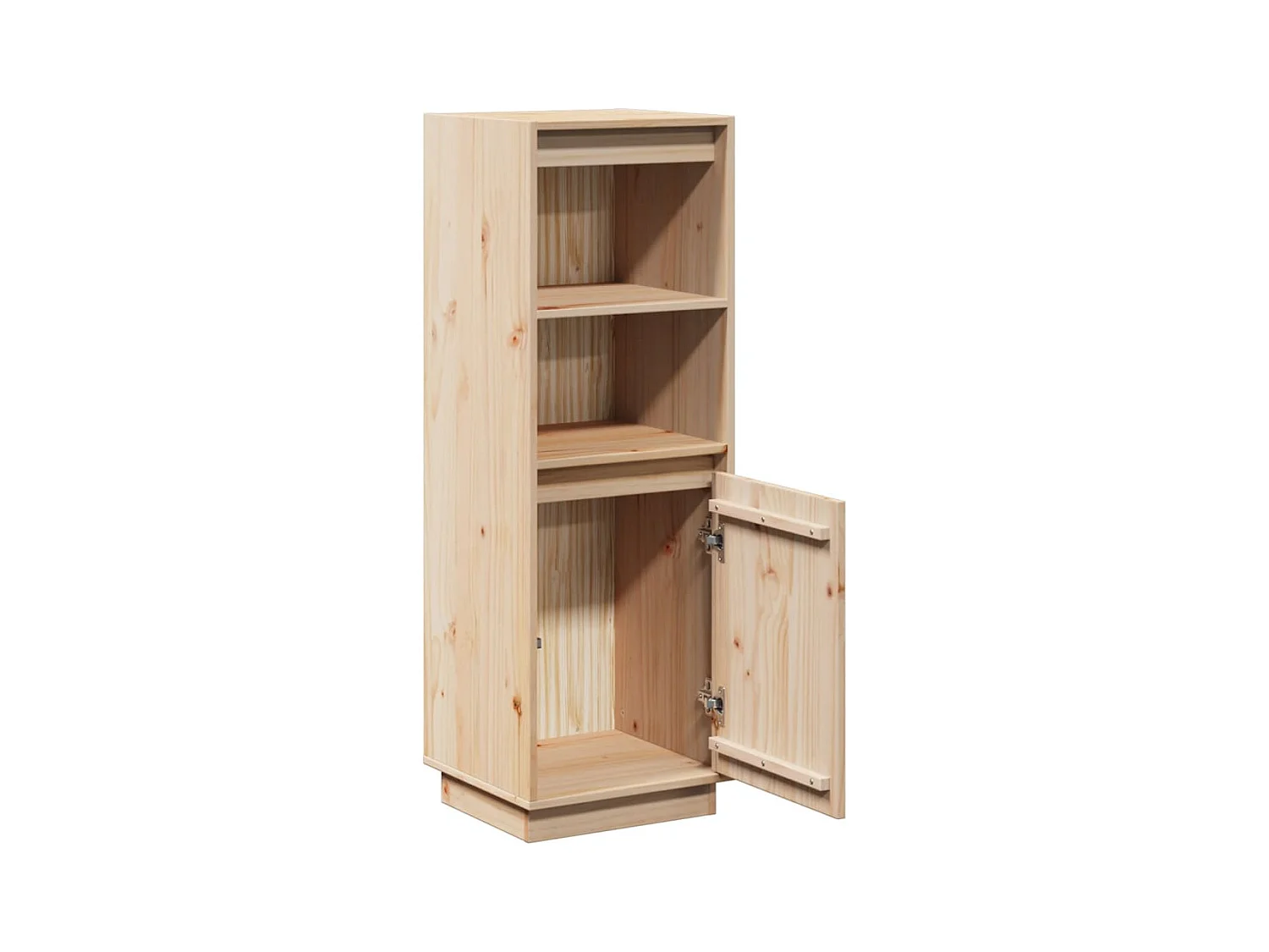 Aparador cómoda cómoda armario mueble organizador cocina salón salón alto 37 x 34 x 110 cm madera maciza de pino marrón 02_0032186