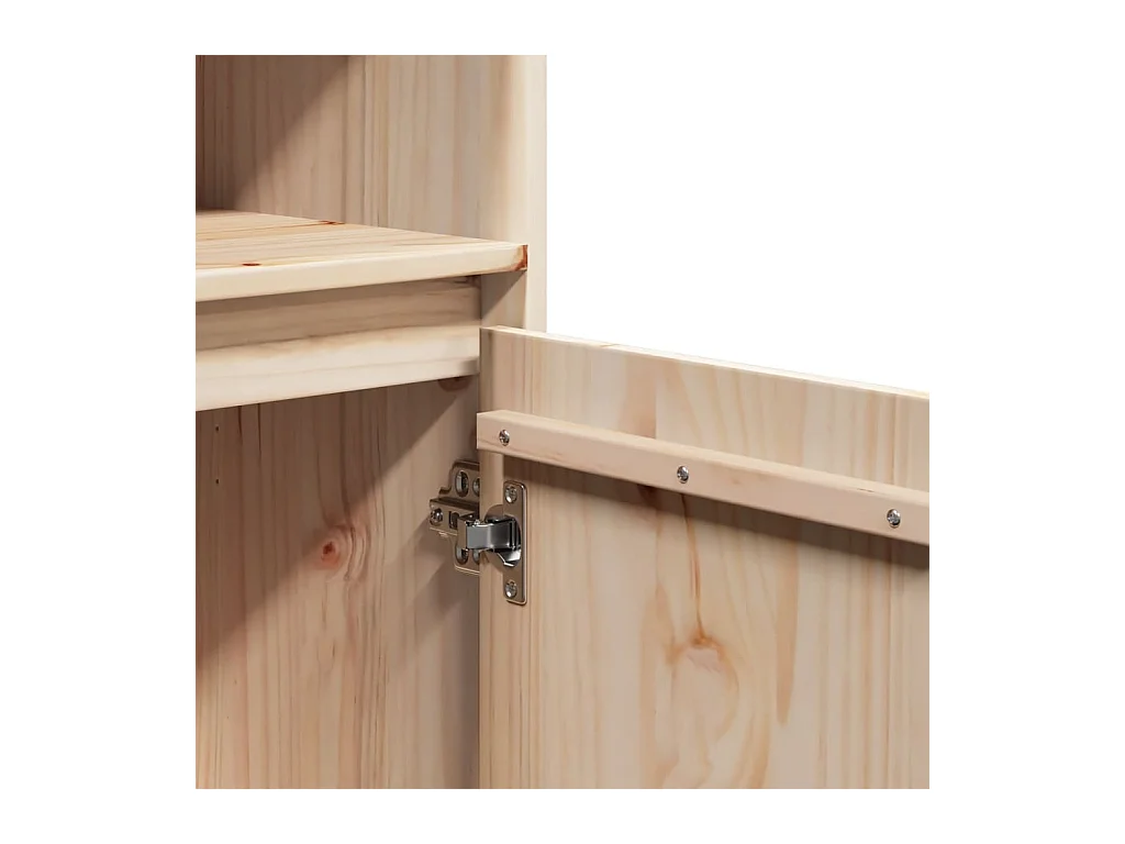 Aparador cómoda cómoda armario mueble organizador cocina salón salón alto 37 x 34 x 110 cm madera maciza de pino marrón 02_0032186