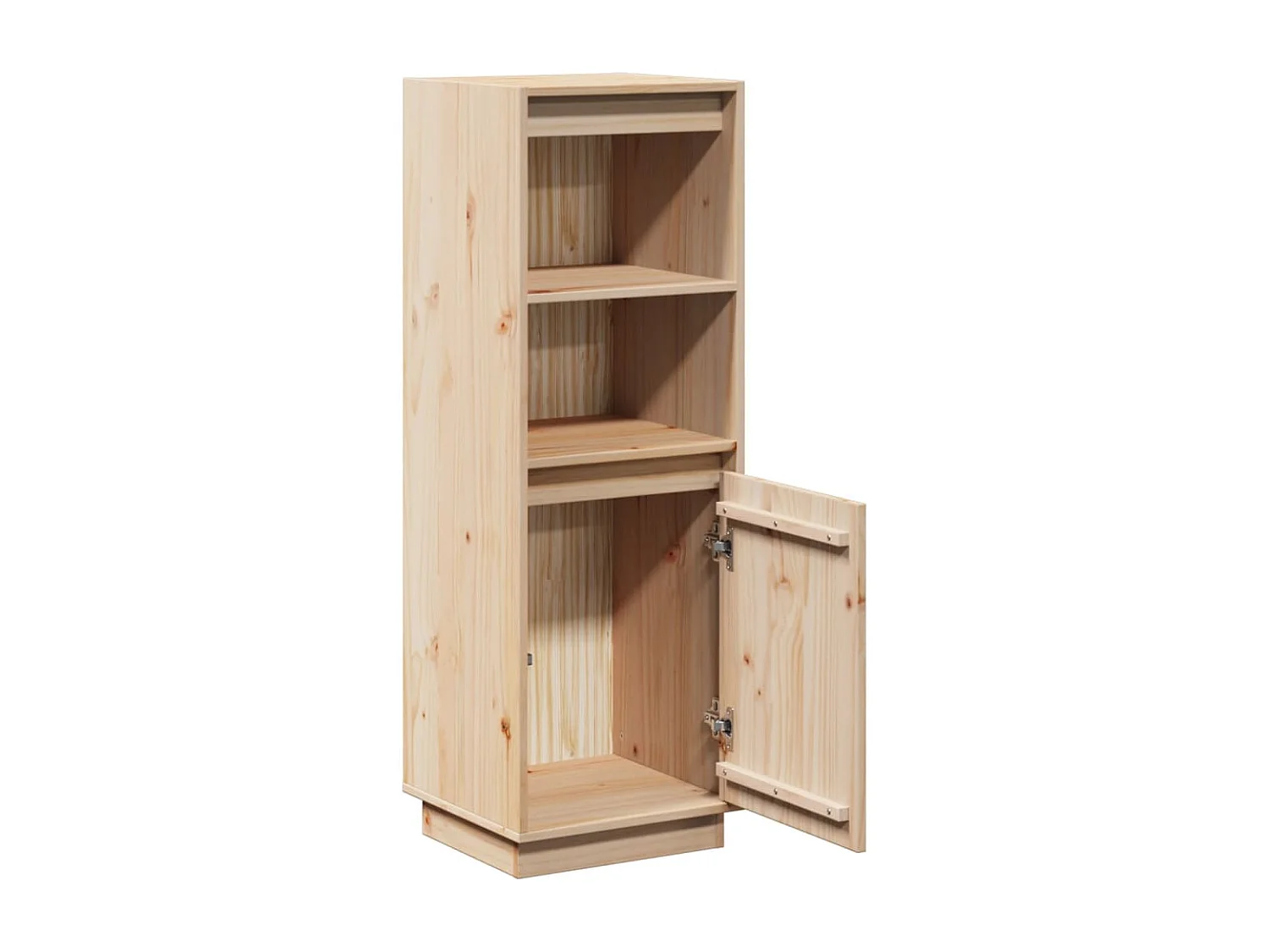 Aparador cómoda cómoda armario mueble organizador cocina salón salón alto 37 x 34 x 110 cm madera maciza de pino marrón 02_0032186