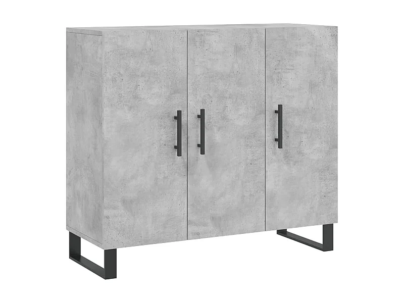 Aparador buffet cómoda mueble mueble de almacenaje organizador cocina salón salón 90 x 34 x 80 cm madera contrachapada gris 02_0032115