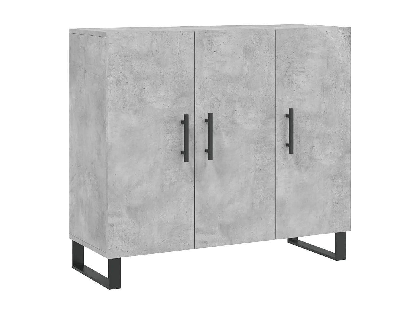 Credenza buffet cassettiera mobile contenitore organizer cucina soggiorno soggiorno 90 x 34 x 80 cm derivati ​​del legno grigio 02_0032115