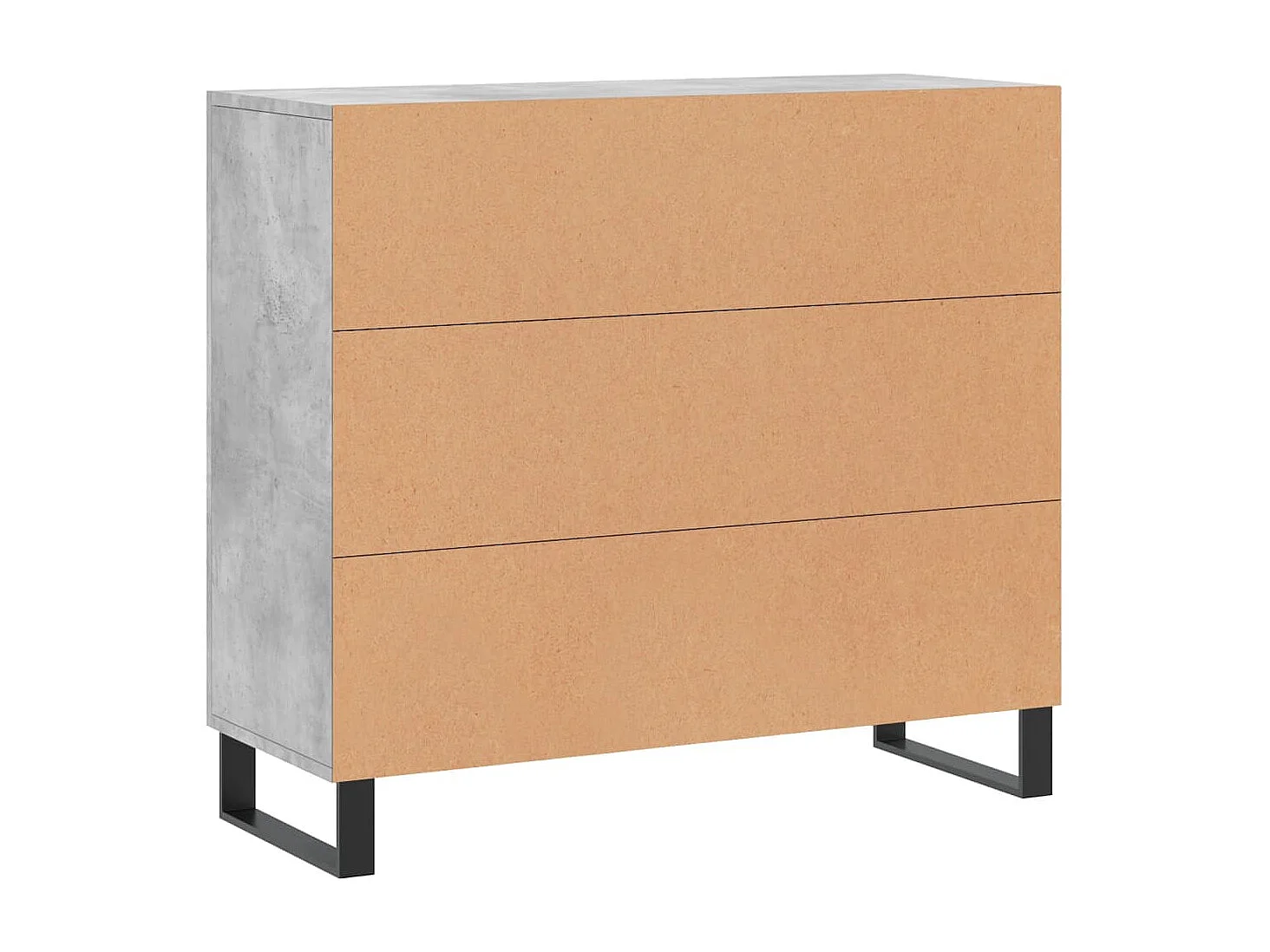 Credenza buffet cassettiera mobile contenitore organizer cucina soggiorno soggiorno 90 x 34 x 80 cm derivati ​​del legno grigio 02_0032115