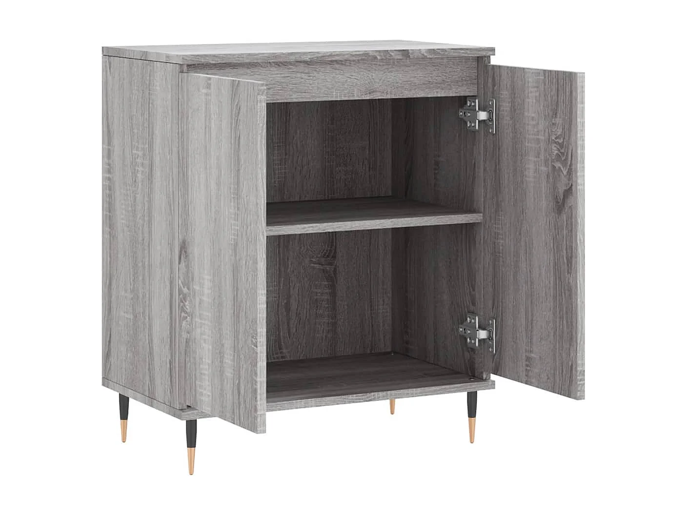 Aparador buffet cômoda armário organizador cozinha sala sala Sonoma 60 x 35 x 70 cm madeira trabalhada cinza 02_0036399