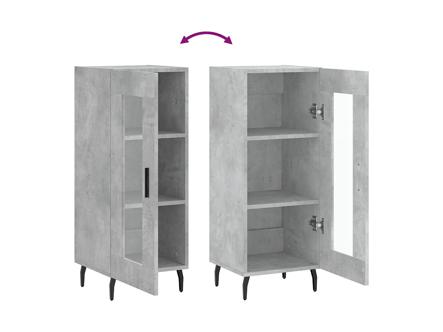 bahut commode armoire bois marron 34.5 x 34 x 90 cm 02_0031900